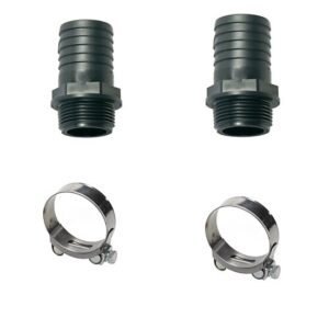 UNITOR AEROFLOW DOUBLE DIAPHRAGM PUMP 1/2 INCH PP - FLUID BARBS + COLLAR CLAMPS (2PCS EACH)