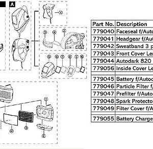 HEADGEAR F/AUTODARK 820 - A2
